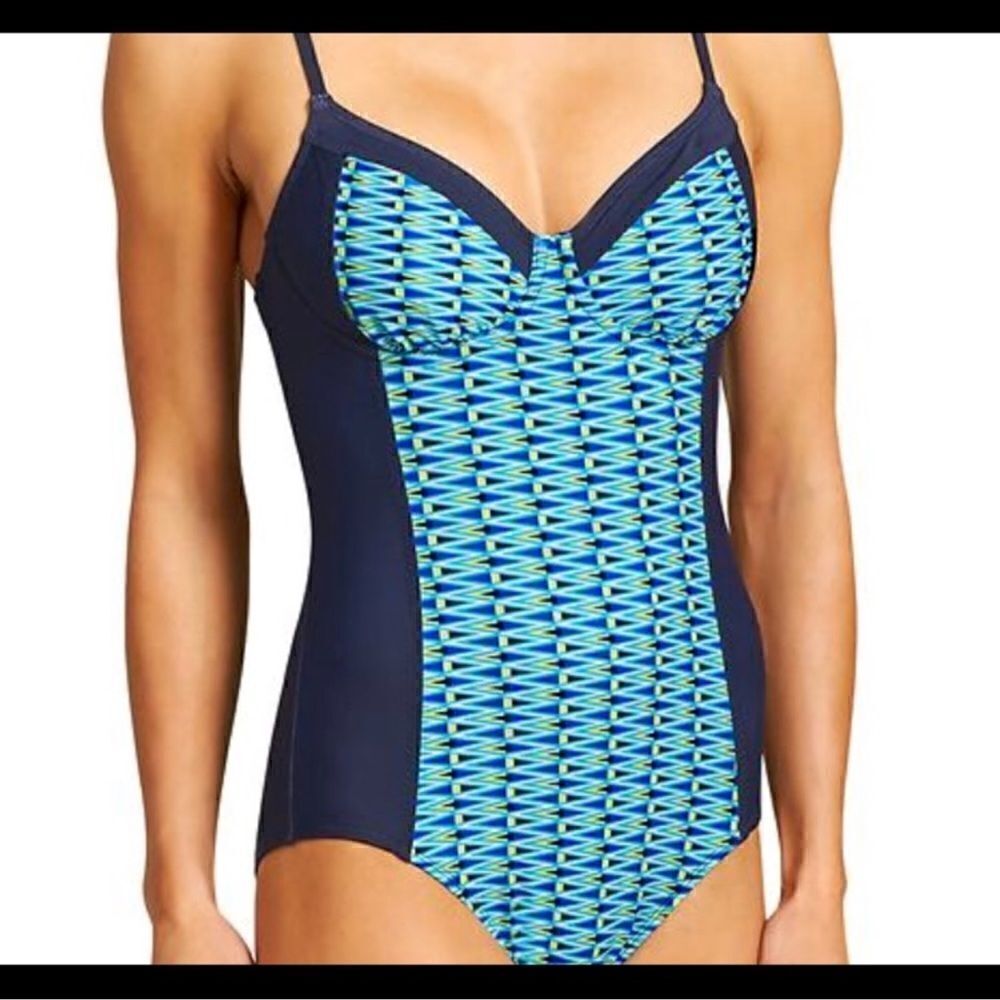 Athleta Luminate One Piece Swimsuit Sz 34 B/C